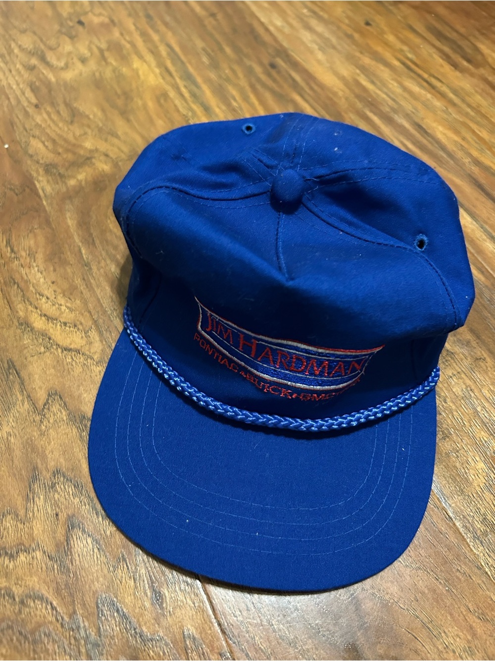 Vintage Jim Hardman Embroidered Rope-Trim Baseball Cap - Royal Blue
